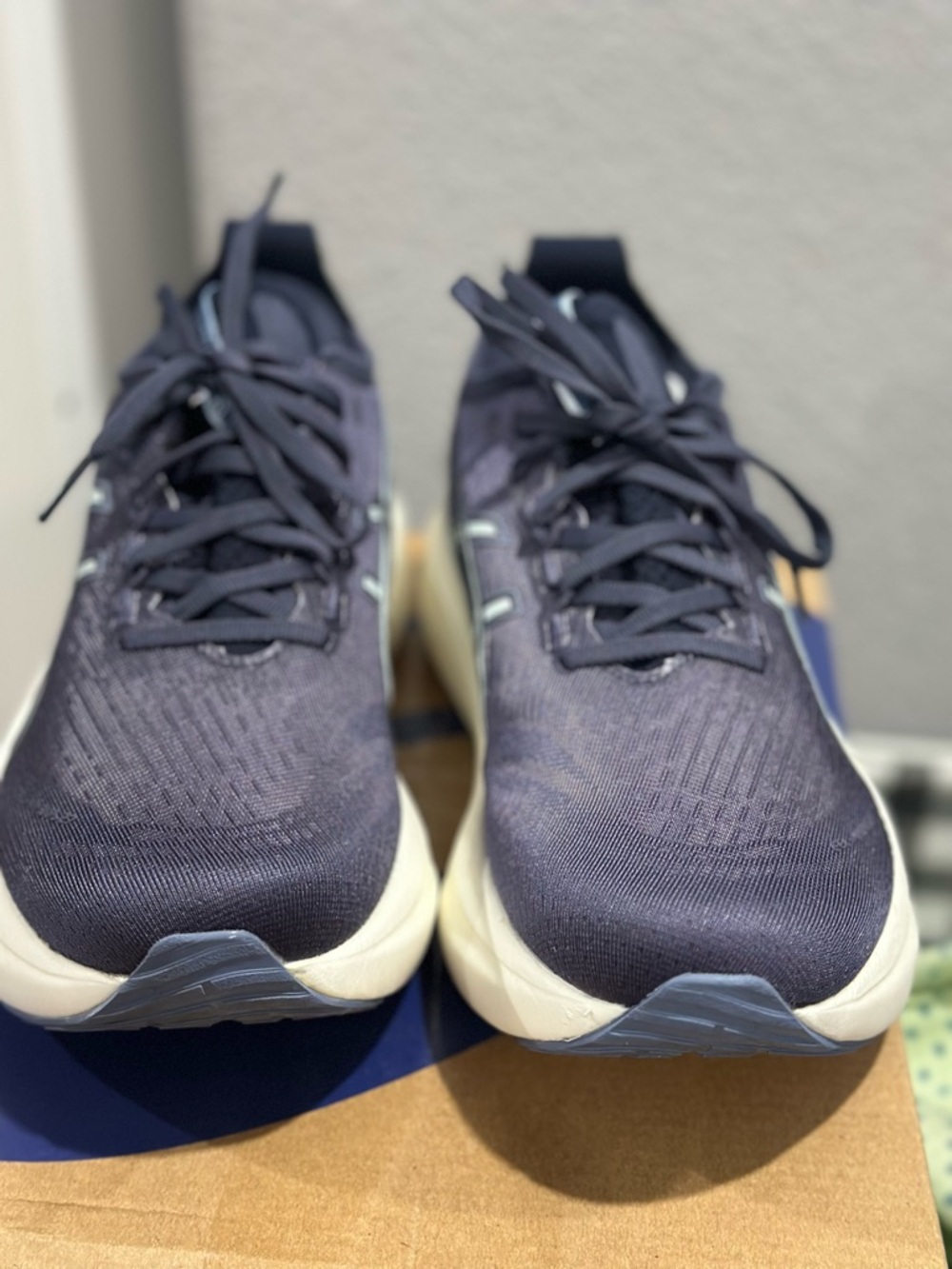 Asics Women's Gel Nimbus 27 Navy and White Running Shoes